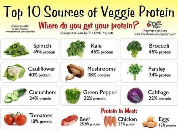 proteins veggies