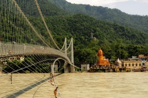 Bridge over Ganges Rishikesh India
